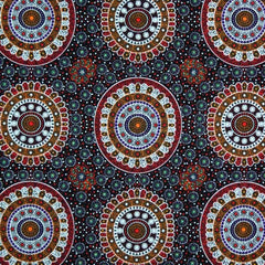 Aboriginals Alura Seed Dreaming Red Fabric