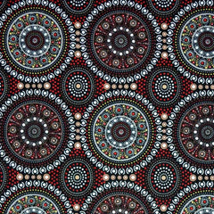 Aboriginals Bush Berry Red Fabric