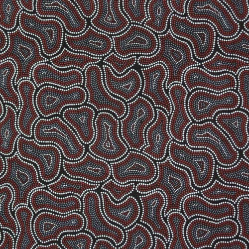 Aboriginals Bush Seed Black Fabric