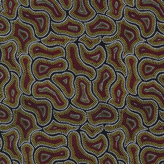 Aboriginals Bush Seed Yellow Fabric
