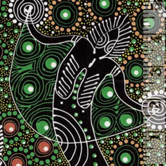 Aboriginals Dancing Spirit Green