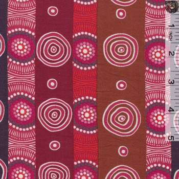 Aboriginals Desert Flowers Pink Stripe