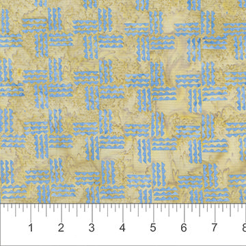 Kilts and Quilts Houndstooth Blue/Gold Batik 80396 74