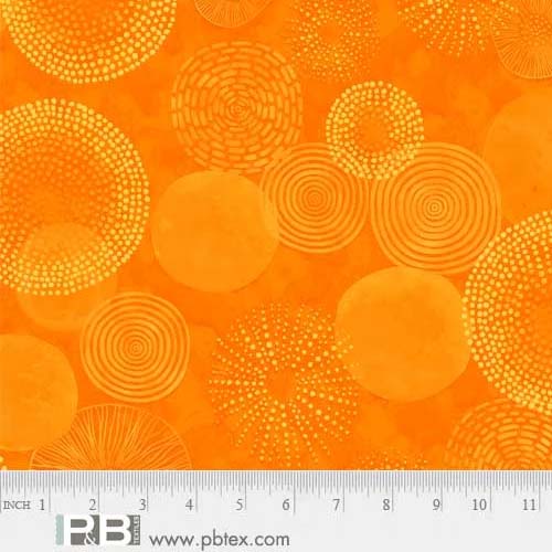 Meridian Large Circles Orange Fabric (3117 O)