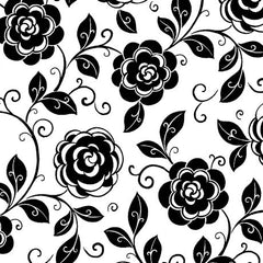 Opposites Attract Modern Floral White 27712 Z