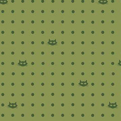 Mod Meow Dots Olive C10283