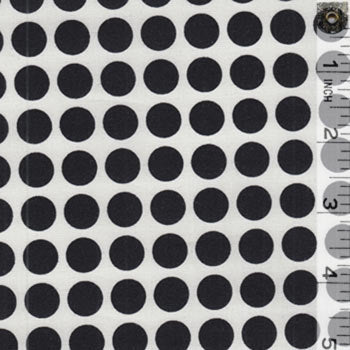 Black Medium Dots On White 35186-1