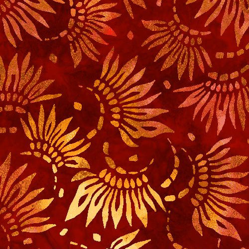 Petals Red 108" Wide Backing
